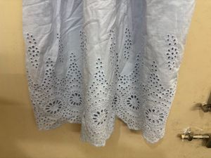 Blue Embroidered Dress