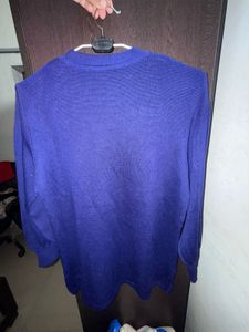 Elegant Blue Floral Sweater