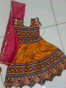 Colorful Embroidered Lehenga Choli Set