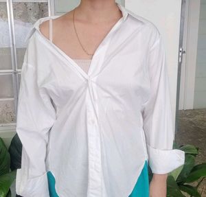 Zara Oversized White Button-Down