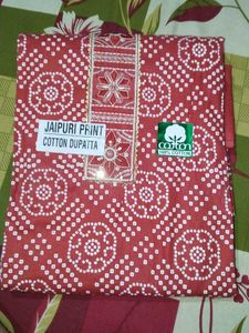 Bandhani Print Kurti Set With Duppata