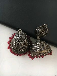 92.5 Sterling Silver Jhumka Earrings