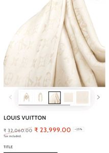 Louis Vuitton Silk Scarf ( Muted White)