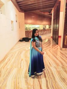 Blue Ombre Anarkali Set – Chic &amp; Comfortable