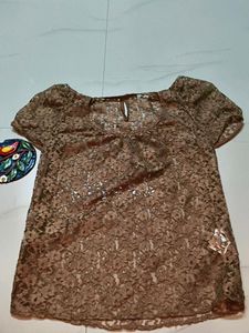 Brown Lace Top