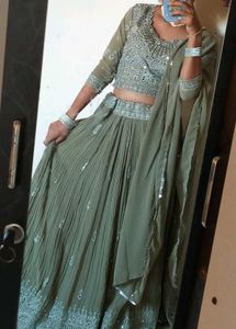 Heavy Mirror Work Designer Lehenga Set