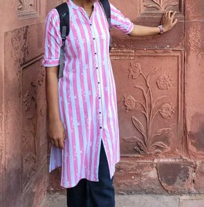 Striped Pink Kurta