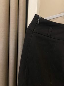 Branded Black Midi Skirt