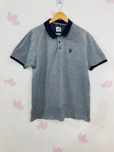 Zara Men Grey Polo T-shirt