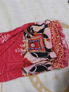 Pink Printed Kurta