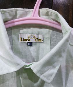 Light  Pista Green Colour Cotton Linen Shirt