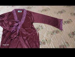 Maroon Satin Chemise