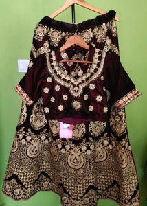 Velvet Bridal Lehenga New With Tag