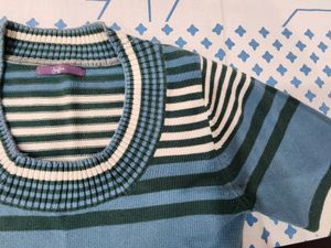 Sweater- Blue And White Stripes