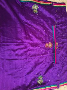 Daimond Work New Saree With Blouse Piece