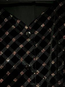 Velvet Plaid Top