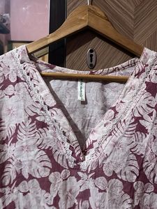 Floral Print Short Kurti