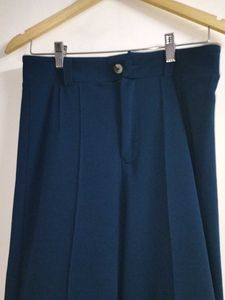 Blue Wide Leg Trousers