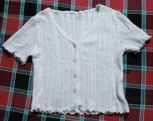 Cute Ruffle Trim Cardigan