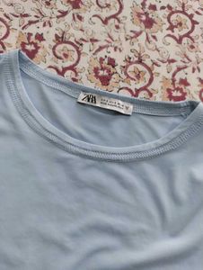 Zara Blue Slim-Fit Tee