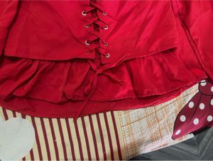RED CORSET OFF SHOULDER TOP