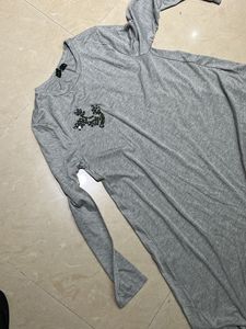 Gray Long Sleeve Top