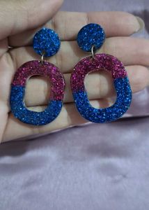 Sparkly Resin Stud Earrings