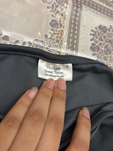 Grey Ruched tube top