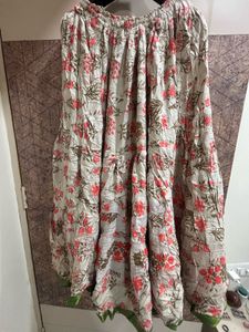 Floral Print Ethnic Skirt
