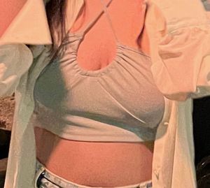 Light Blue Halter Crop Top