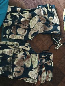 Black & Gold Blouse Piece