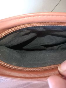 Blue and Brown sling bag
