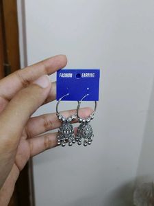 BRAND NEW SILVER JHUMKA