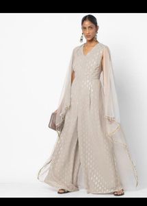Pearl cape Dupatta attach jumpsuit