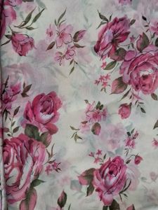 Floral  georgette  saree new with  out blouse  pc