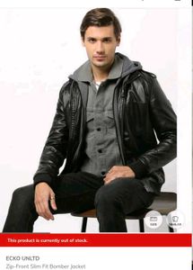 Ecko Unltd Slim Fit Bomber Jacket (Hoodie Removed)