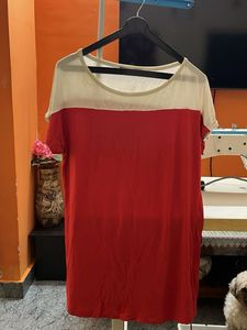 Red &amp; White Casual Top