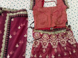 Elegant Maroon Lehenga Choli Set