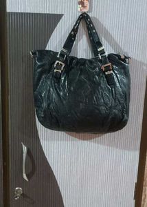 Michael Kors Black Leather Tote Bag