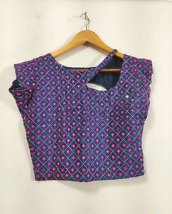Blue And Pink Mirror Blouse ( Women)