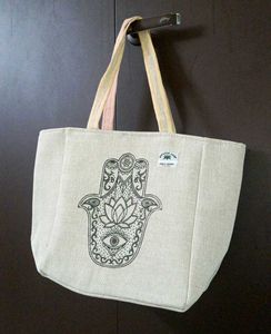 👜🪬 Hamsa Print Tote HandBag