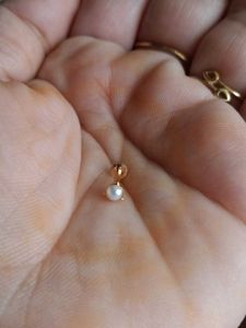 Pearl &amp; Gold Stud Earrings