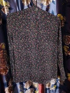 Floral Print Sheer Shirt