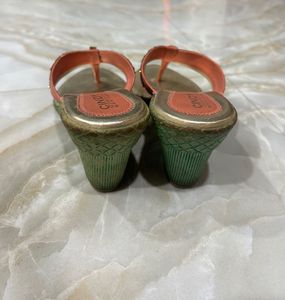 Gold Sparkly Thong Sandals