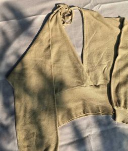 Elegant Halter Crop Top