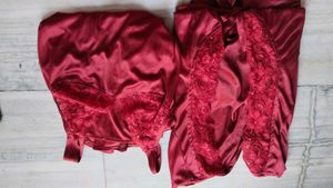 Red Maroon Colour Nighty