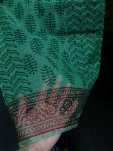 Green Printed Kota Doriya Saree