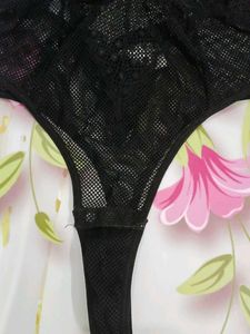 (434)Black Lace Bodysuit