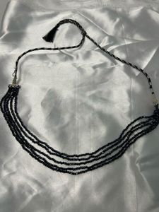 Black Beaded Statement Necklace