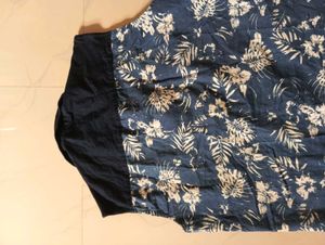 Floral Print Sleeveless Shirt